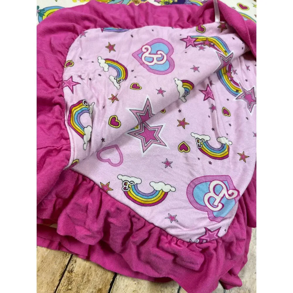 Posh Peanut Groovy Barbie Star Power Luxe Patoo Bamboo Blanket 60x60